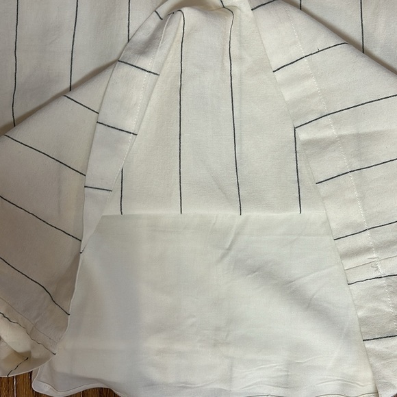 Heartloom White Striped Rhea Linen Blend Mini Dress SZ M - Picture 12 of 13